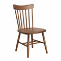 Chaise de salle à manger en bois massif brun dossier à barreaux assise carrée 45 cm x 52 cm x 88 cm