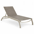 Bain de soleil de jardin réglable aluminium textilène taupe 190 cm x 68 cm x 85 cm